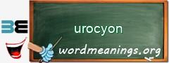 WordMeaning blackboard for urocyon